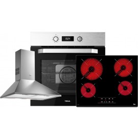 Teka HCB 6545 SS +TZ 6415+DBP 60 Pro Σετ Φούρνος, Εστία, Απορροφητήρας Inox